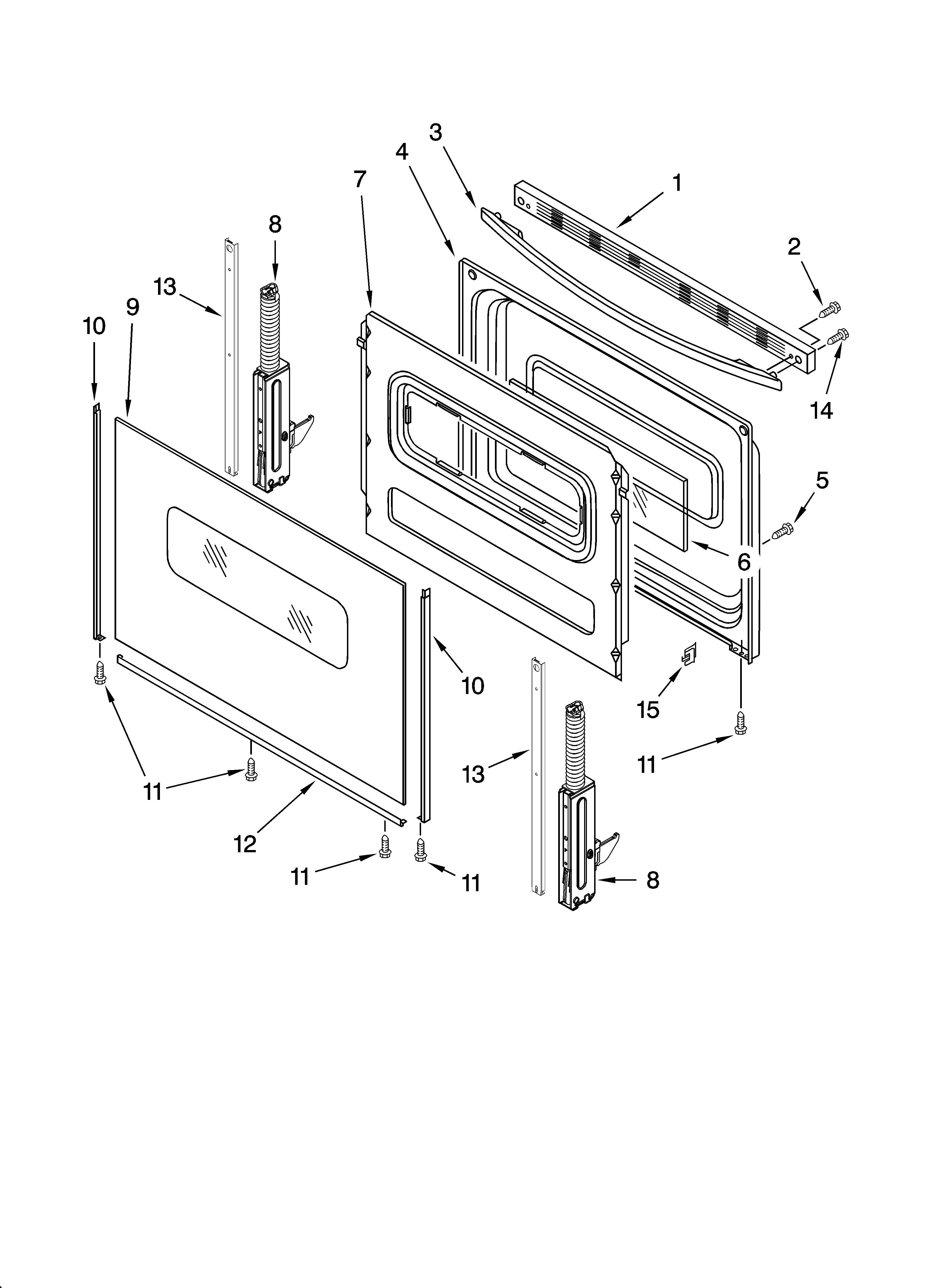 Door parts, optional parts (not included)