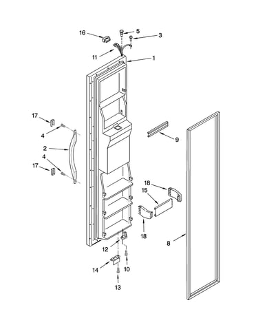 Freezer door parts