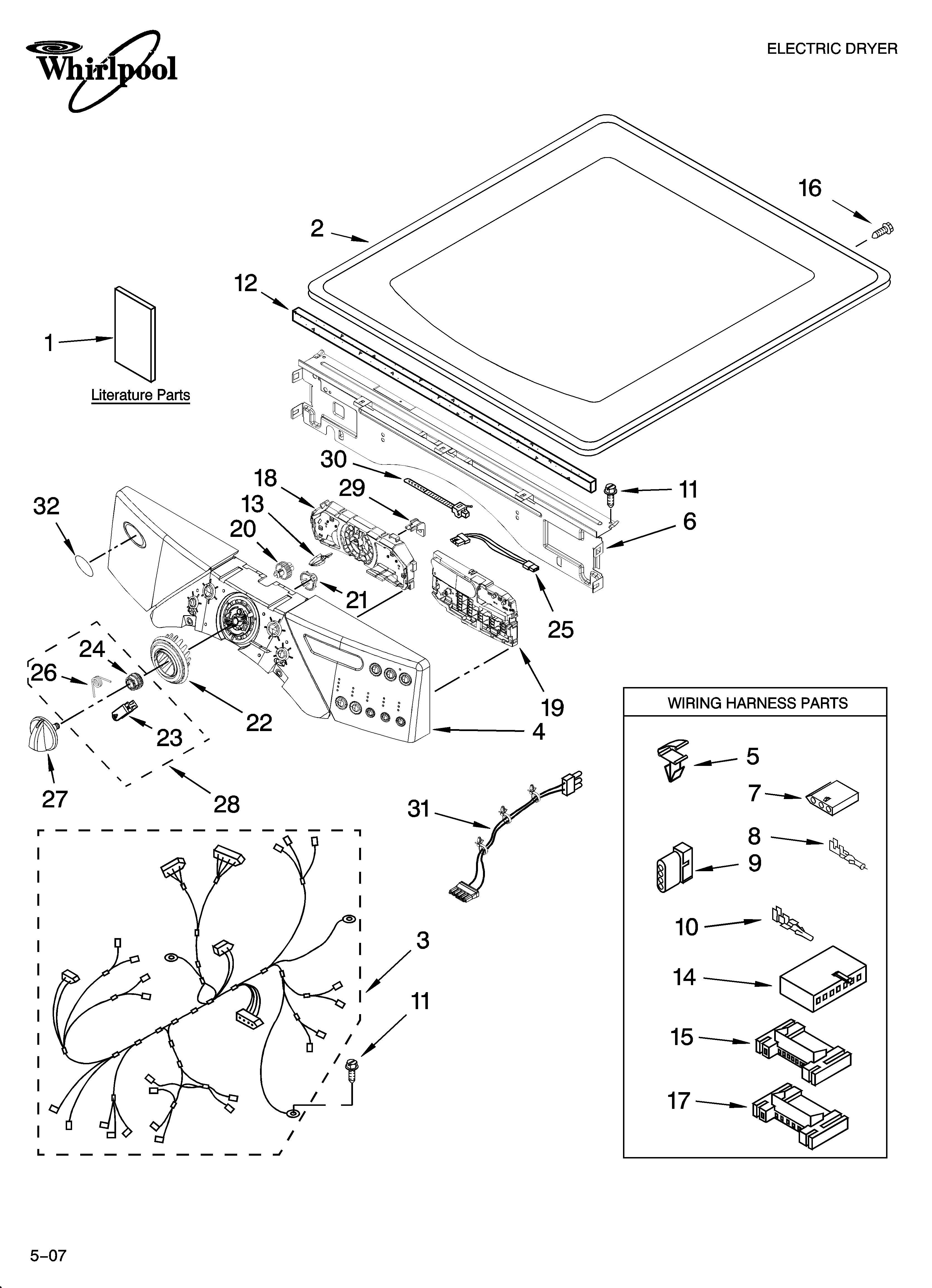 Top and console parts