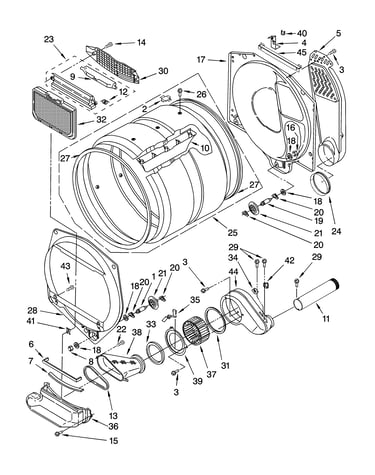 Dryer bulkhead parts