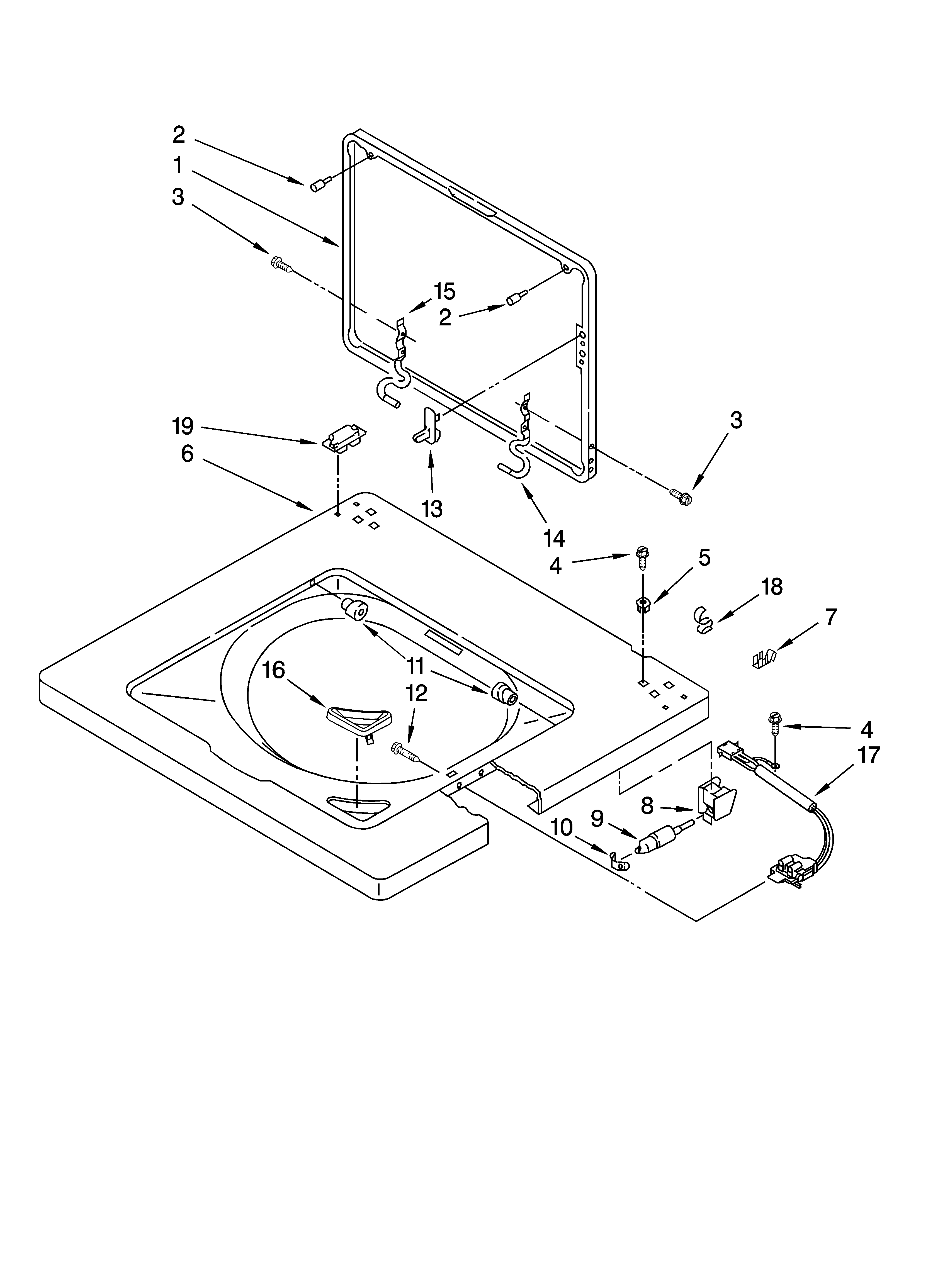 Washer top and lid parts