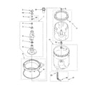 Whirlpool YWET3300SQ0 agitator, basket and tub parts diagram
