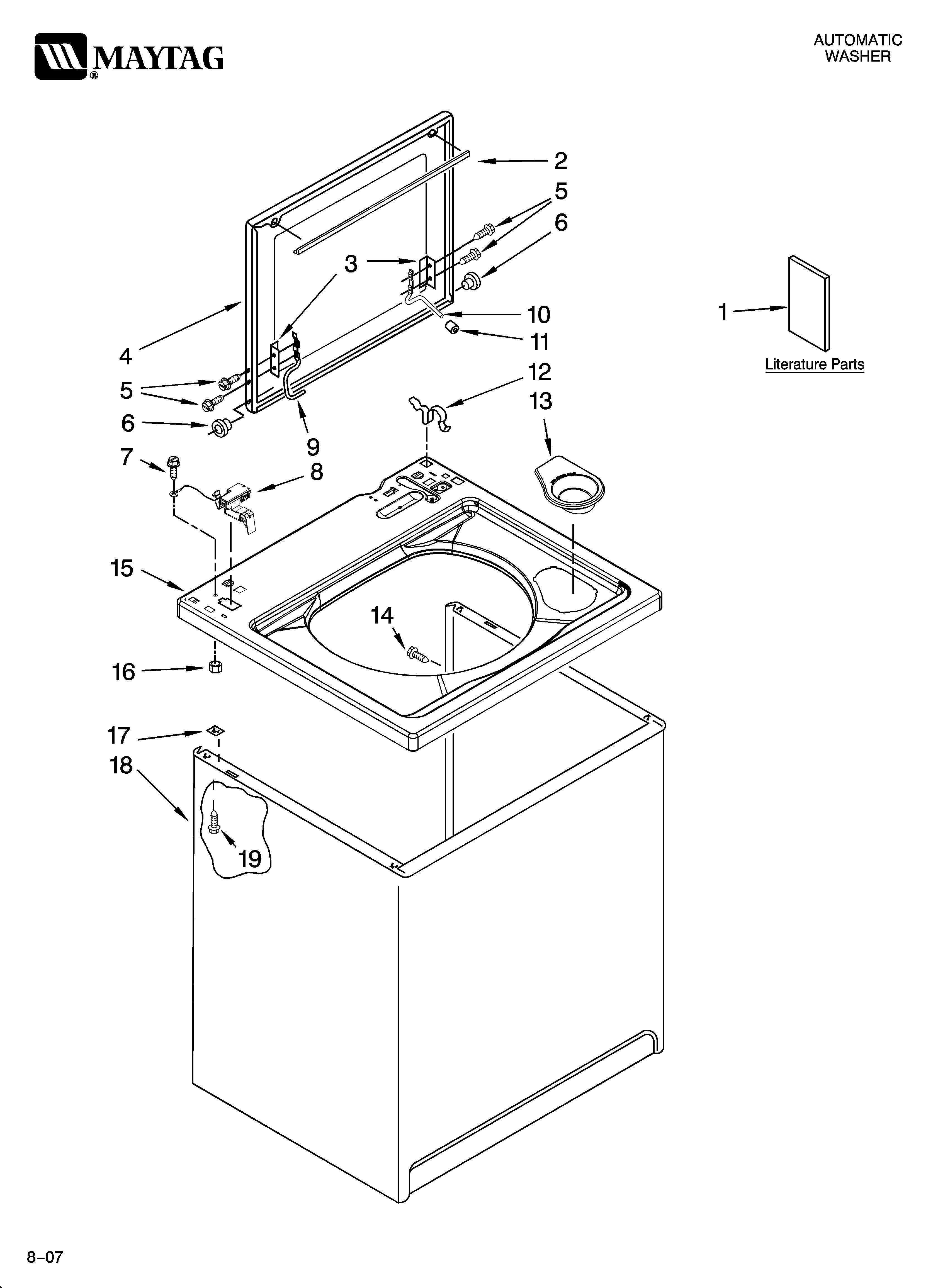 TOP AND CABINET PARTS