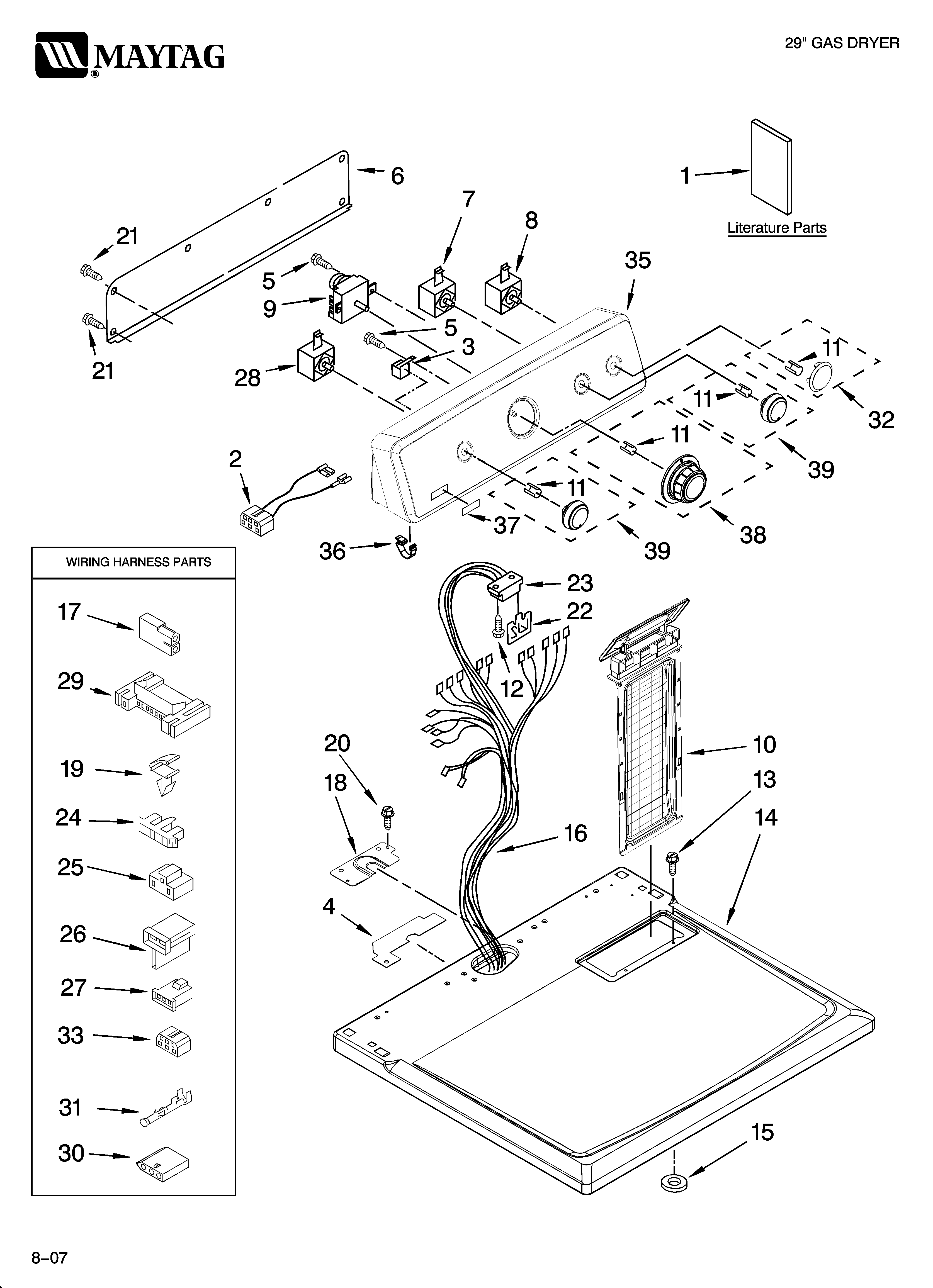 Top and console parts