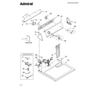 Admiral AED4475TQ0 top and console parts diagram