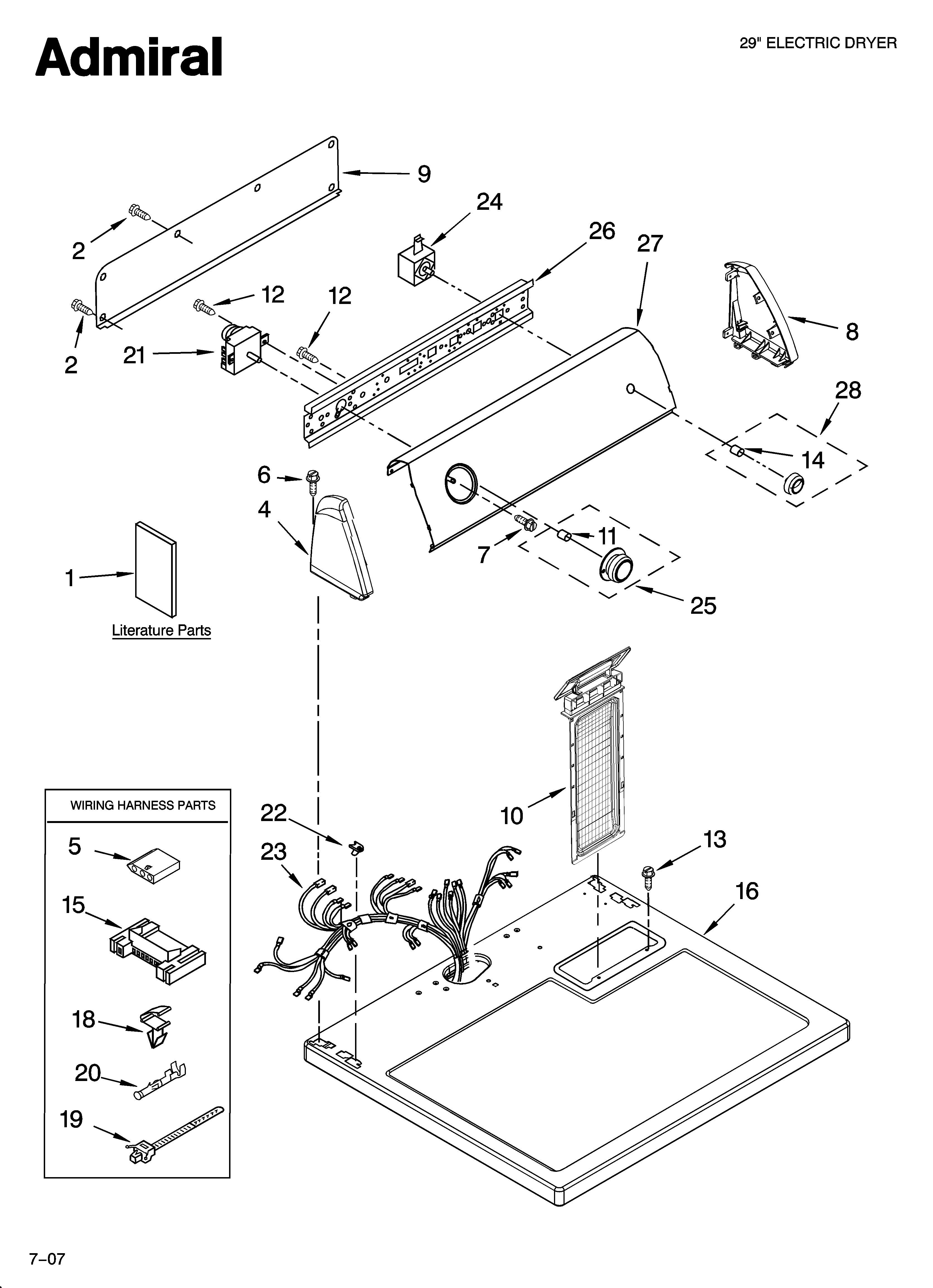 Top and console parts