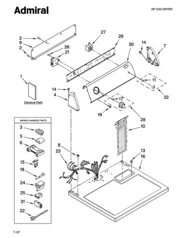 Top and console parts