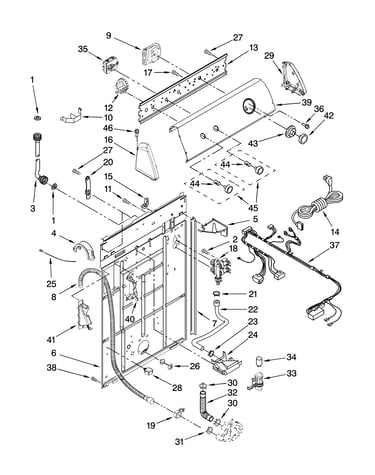 Controls and rear panel parts