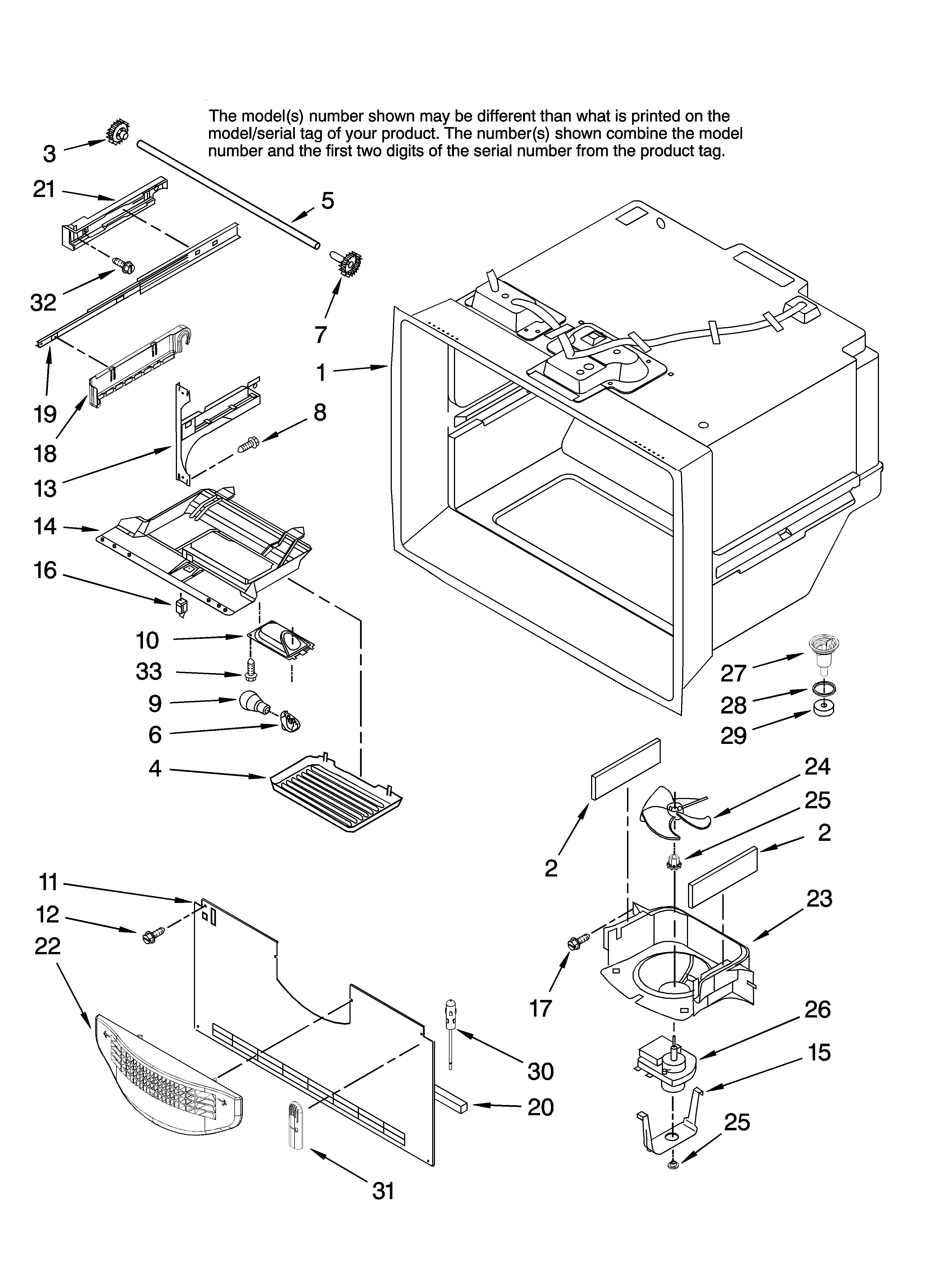 Freezer liner parts