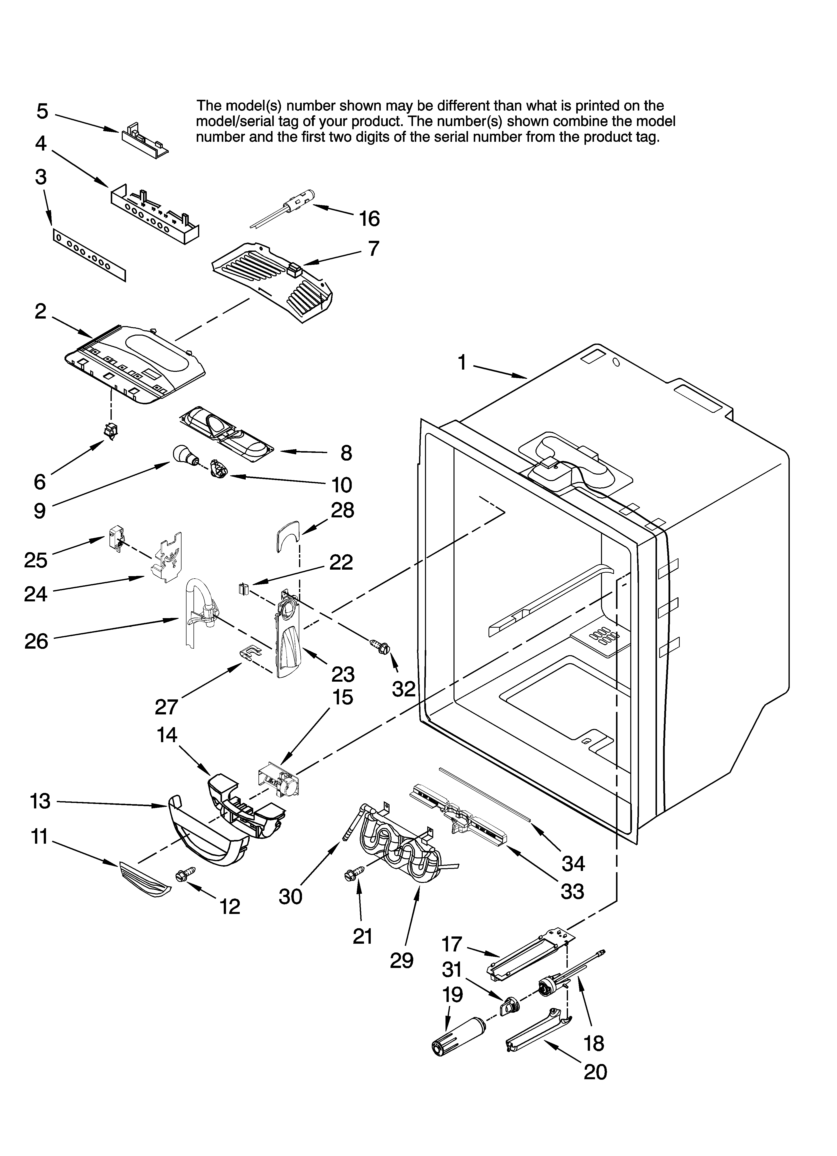 Refrigerator liner parts