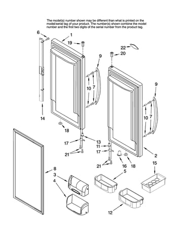 Refrigerator door parts