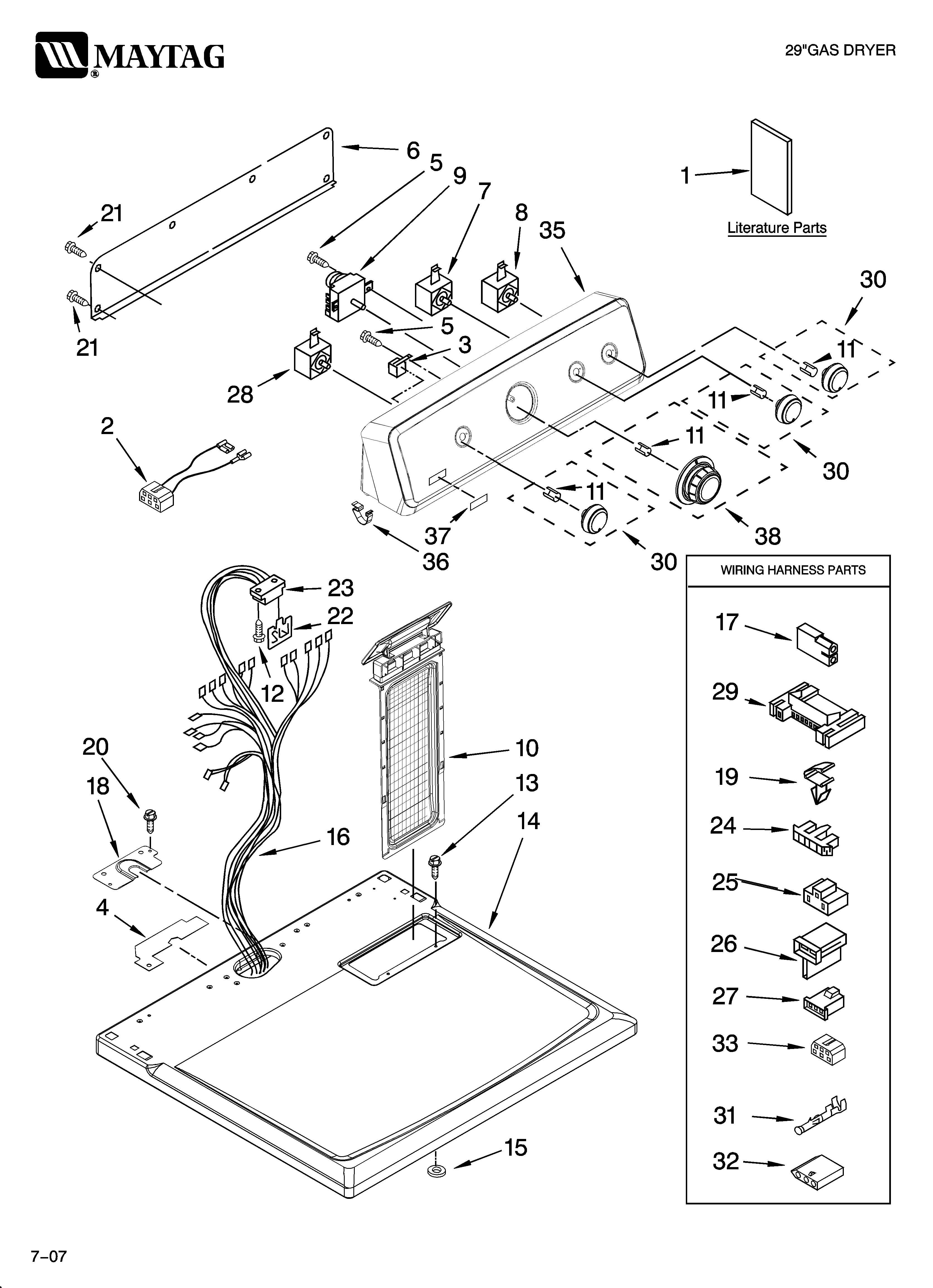 Top and console parts
