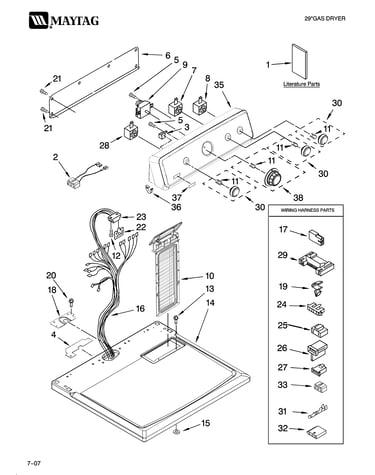 Top and console parts