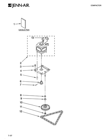 Motor and drive parts