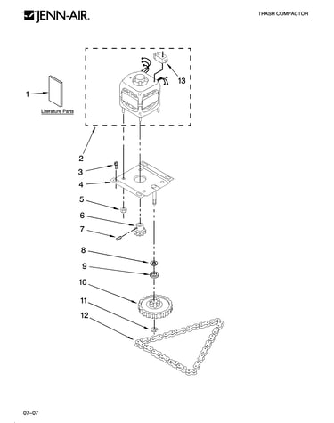 Motor and drive parts