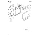 Whirlpool 7DP840SWSX0 frame and console parts diagram