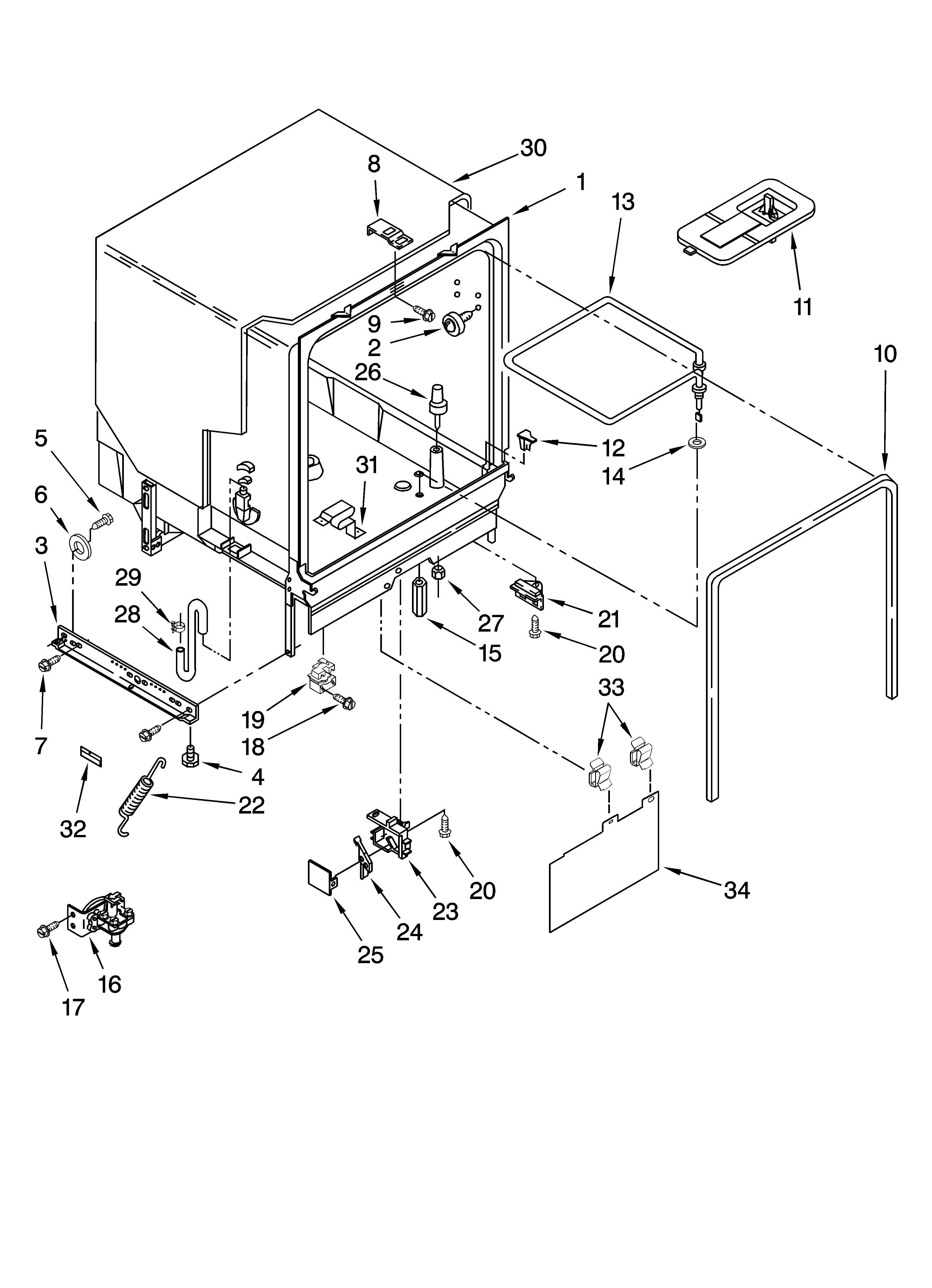 TUB ASSEMBLY PARTS