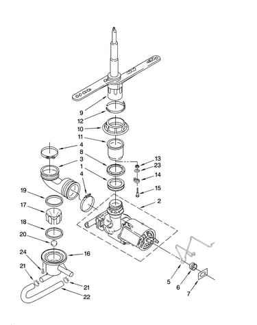 Pump and spray arm parts