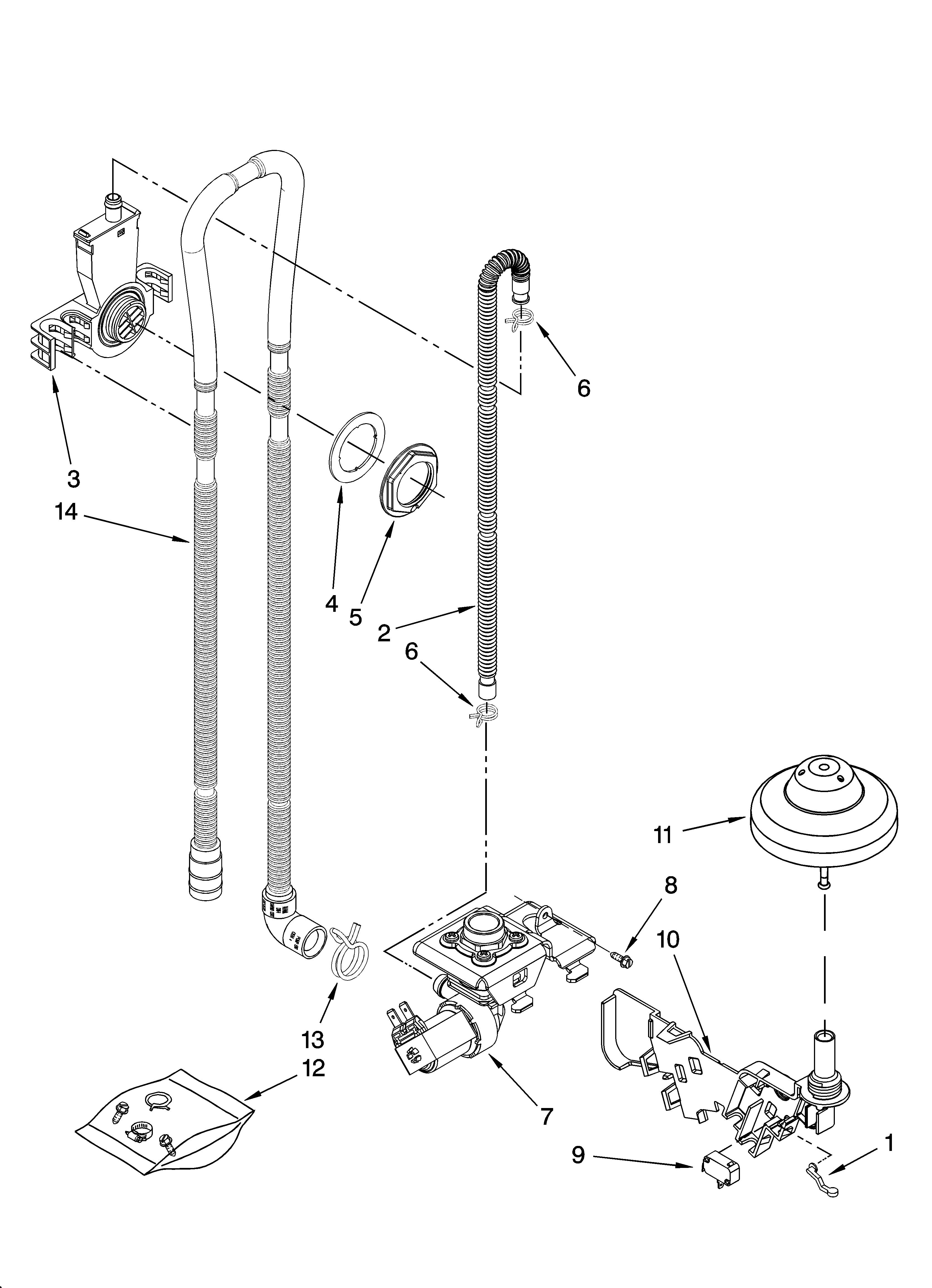 Fill, drain and overfill parts