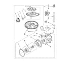 Whirlpool 7GU2455XTSQ0 pump and motor parts diagram