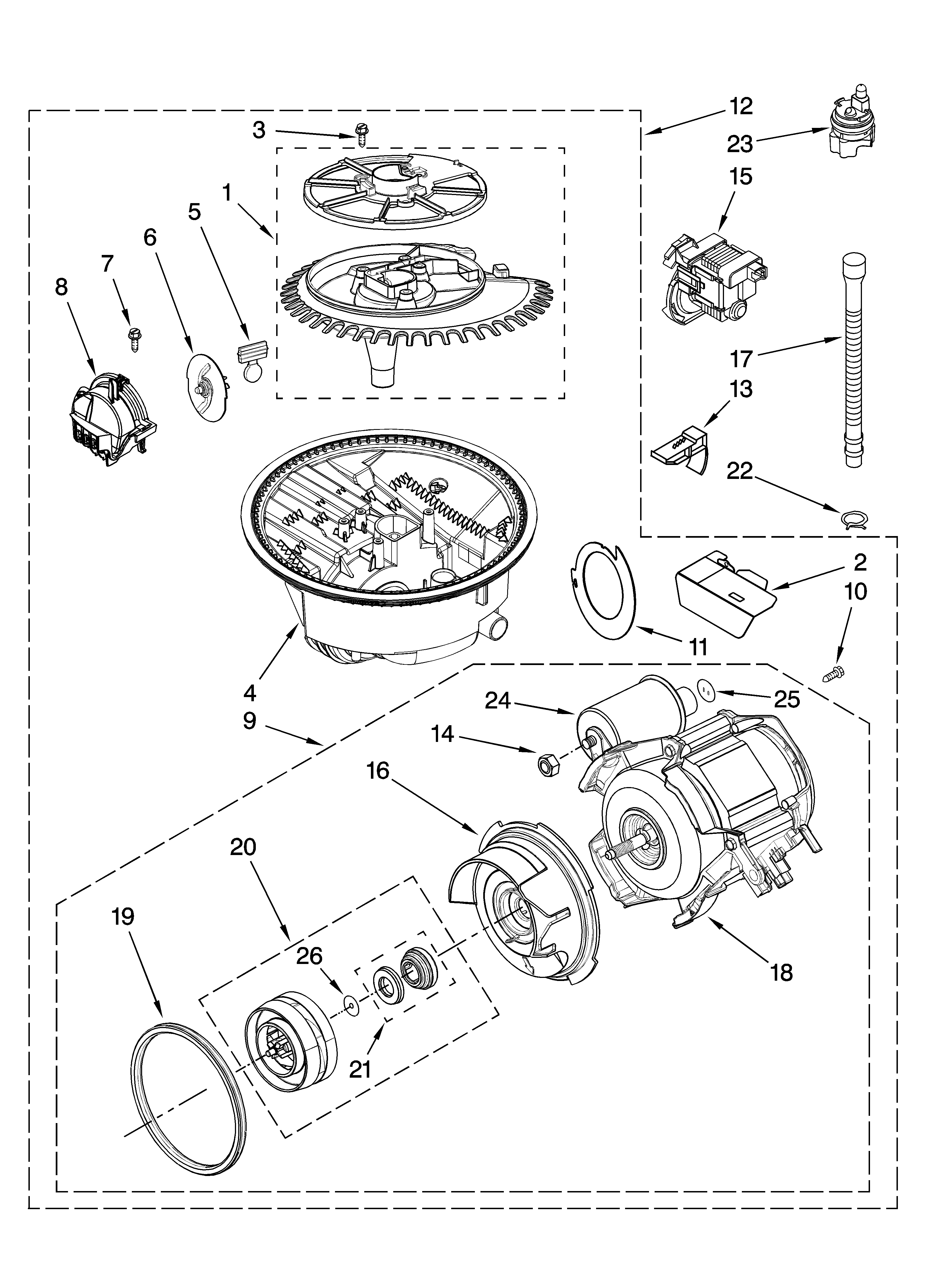 Pump and motor parts