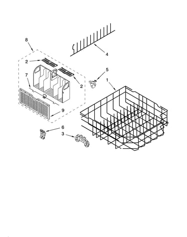 Lower rack parts, optional parts (not included)