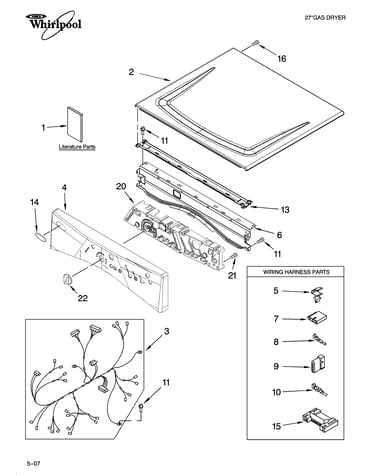 Top and console parts