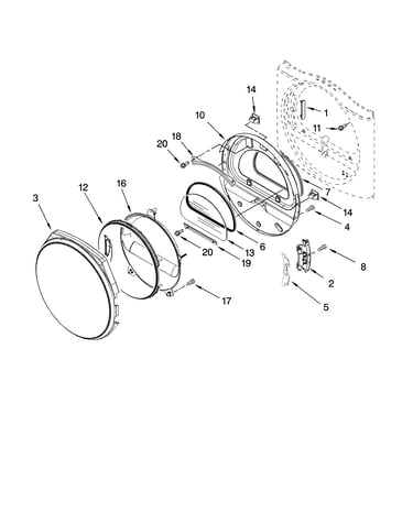 Door parts, optional parts (not included)