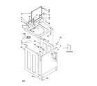 Whirlpool 8TCAP2762MQ0 top and cabinet parts diagram