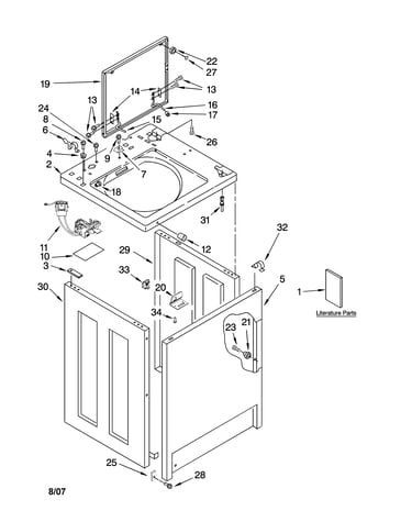 Top and cabinet parts