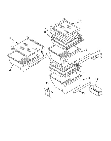 Refrigerator shelf parts
