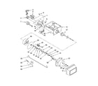 Whirlpool ED2VHEXSB00 motor and ice container parts diagram