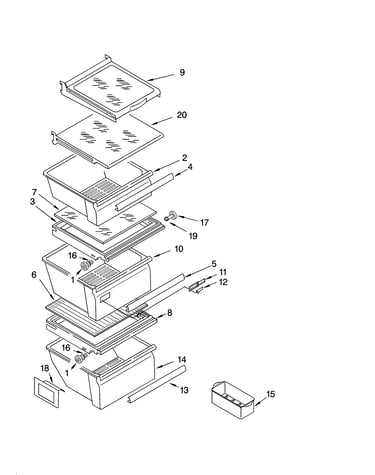 Refrigerator shelf parts