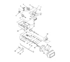 Whirlpool ED5FVGXSS02 motor and ice container parts diagram