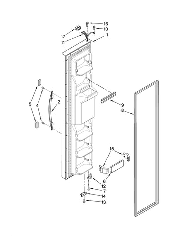 Freezer door parts