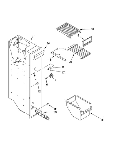 Freezer liner parts