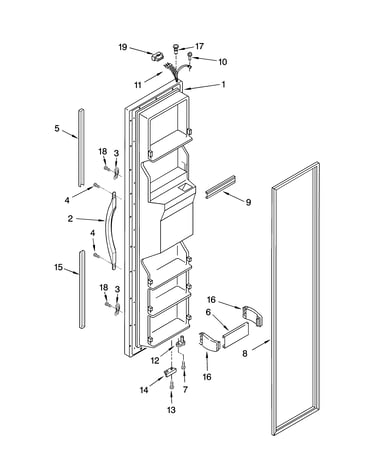 Freezer door parts
