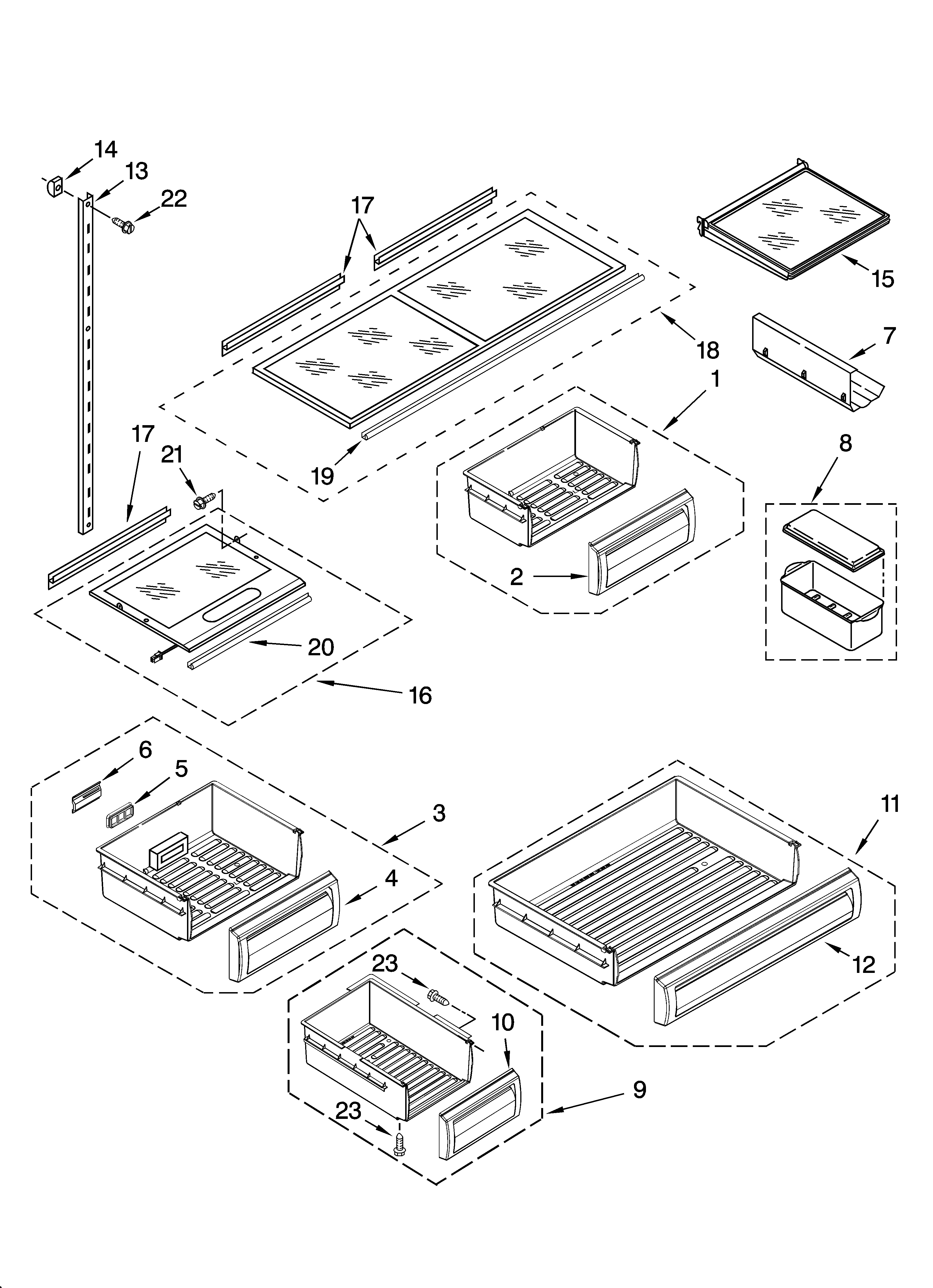 Shelf parts