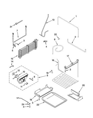 Lower unit and tube parts