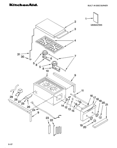 Side burner parts