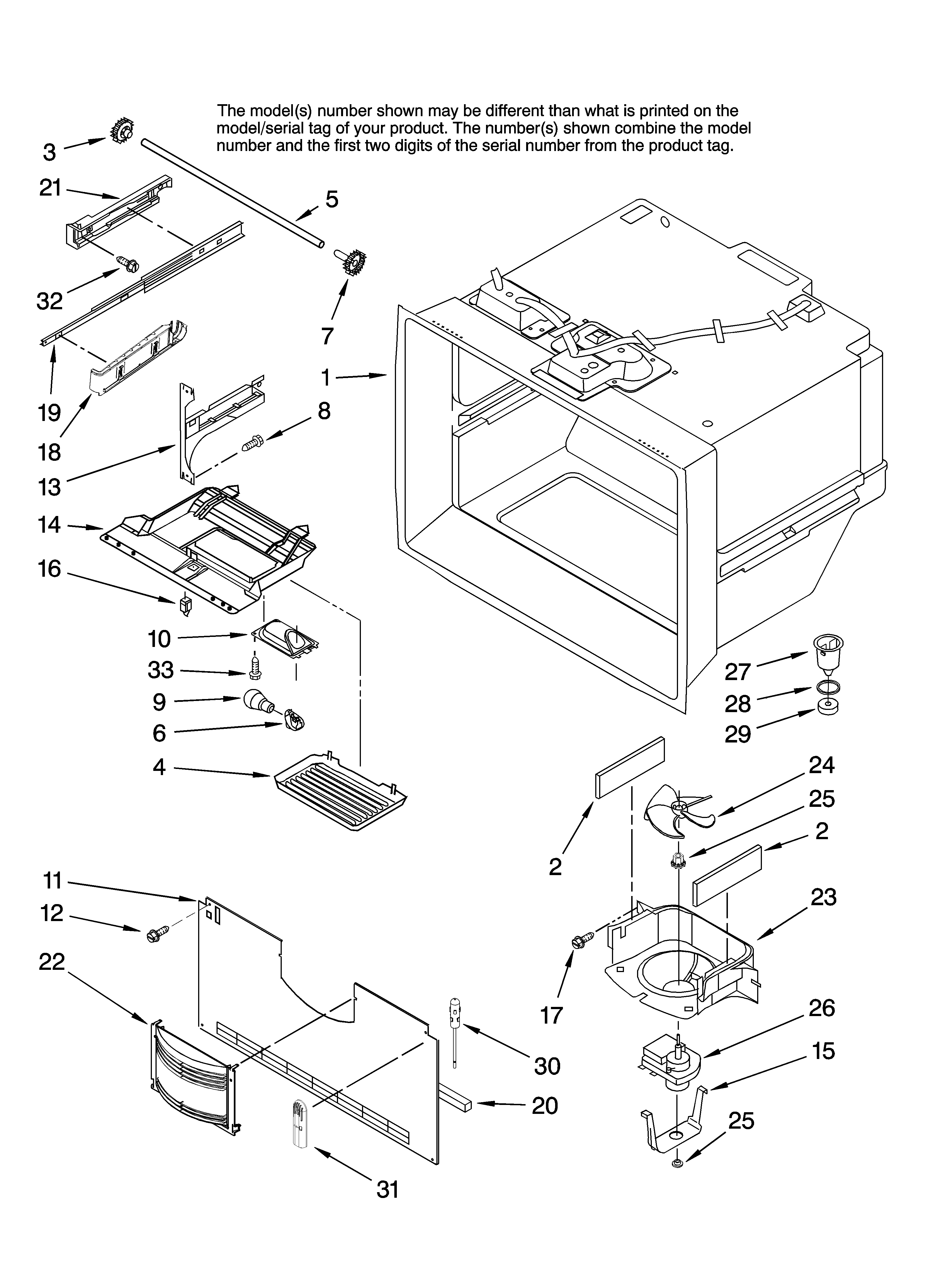 Freezer liner parts