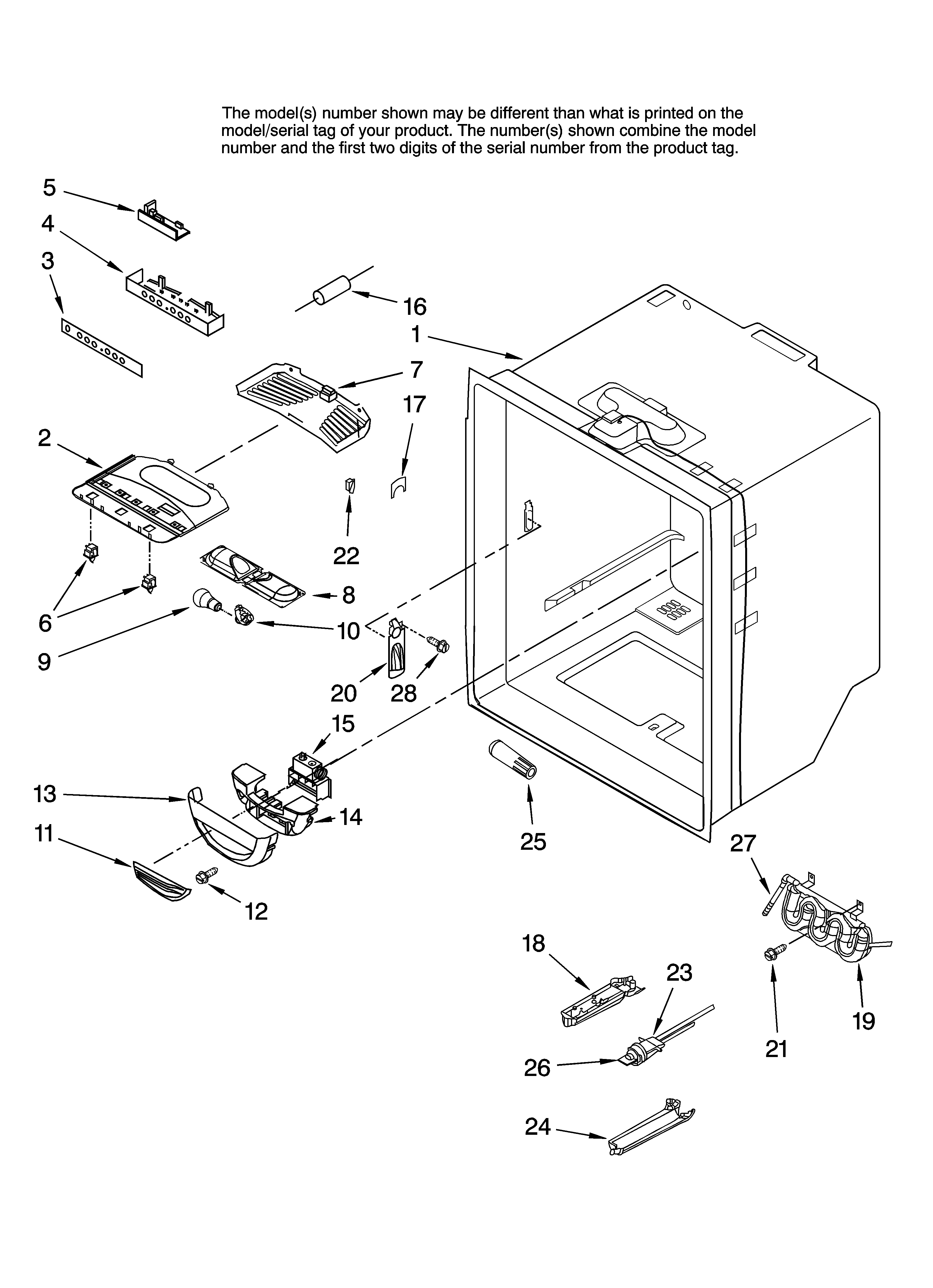Refrigerator liner parts