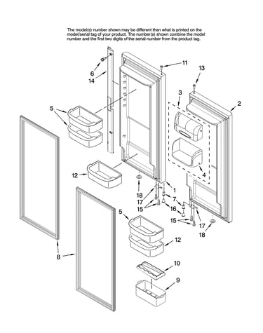 Refrigerator door parts