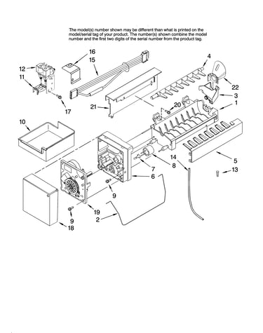 Icemaker parts, optional parts (not included)