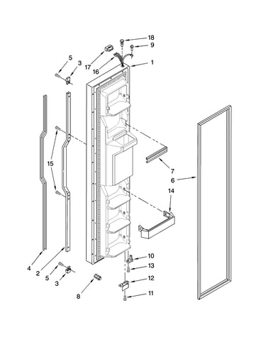 Freezer door parts