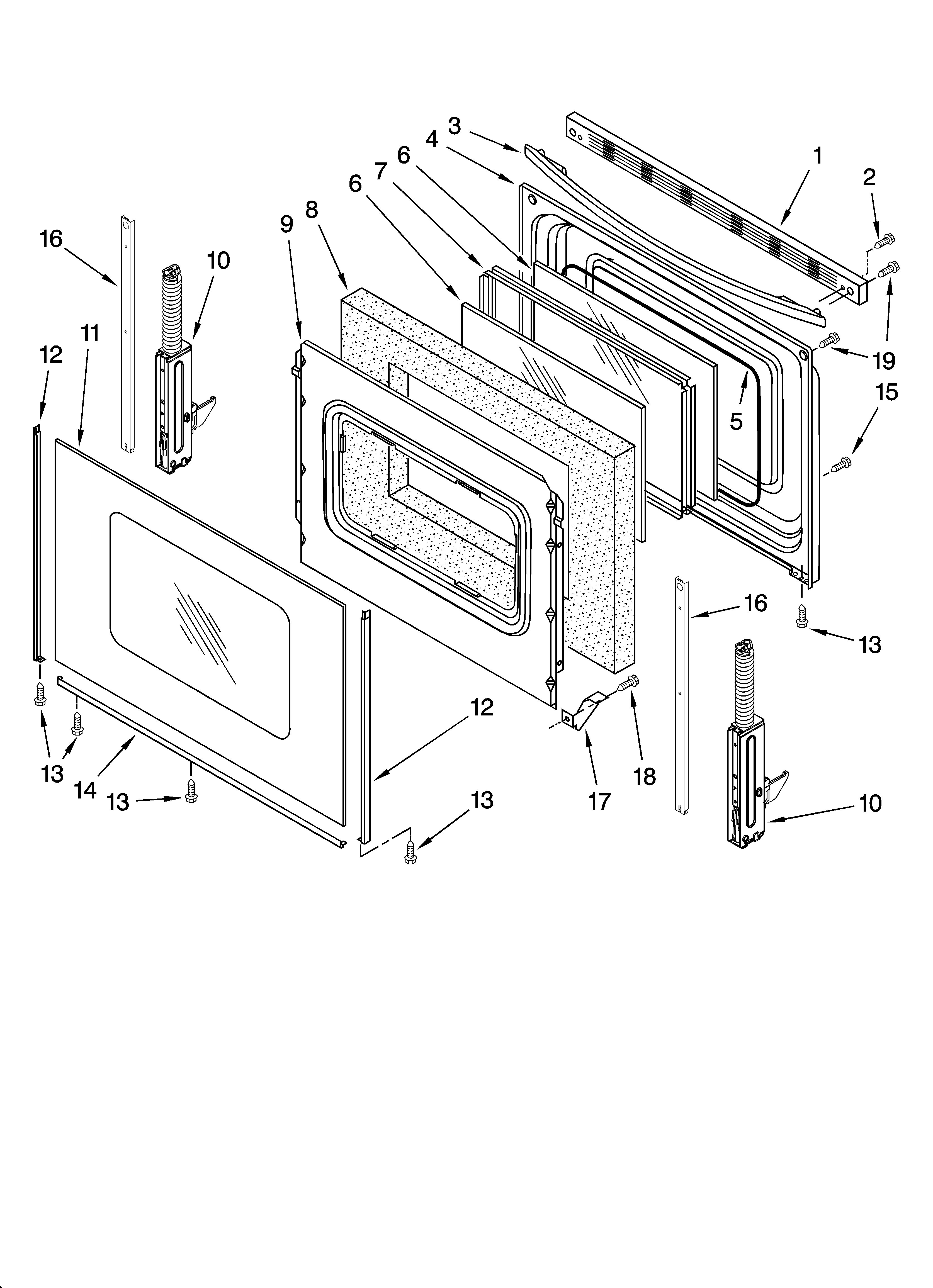 Door parts, optional parts (not included)