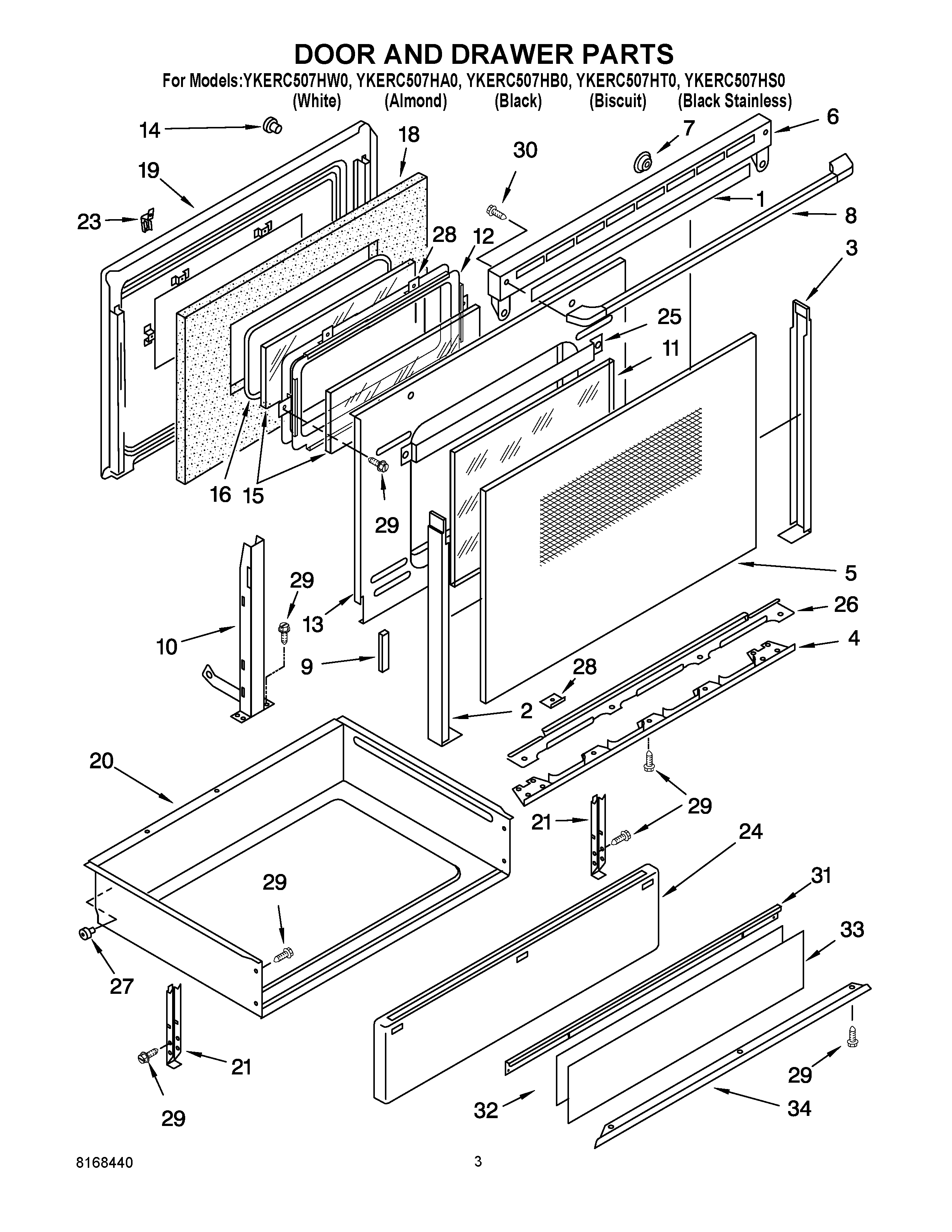 Door and drawer parts