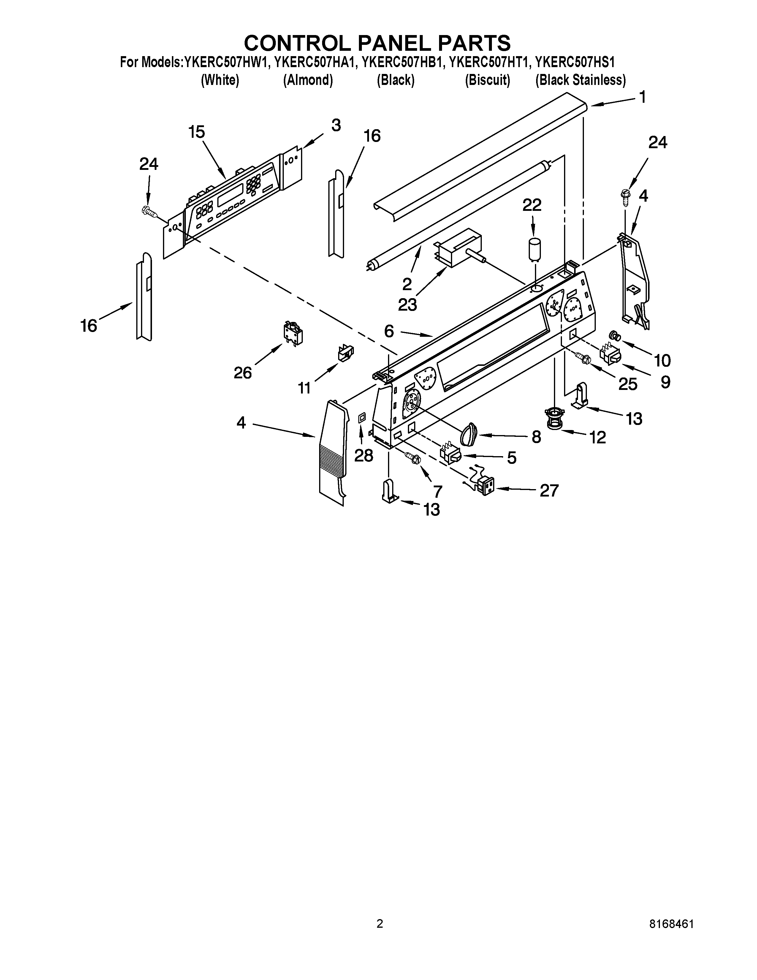 Control panel parts