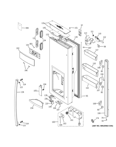 Dispenser door