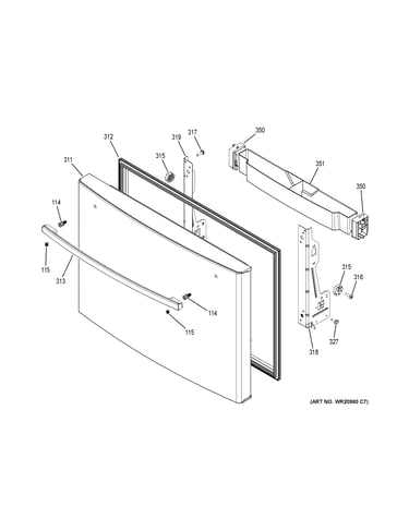 Freezer door